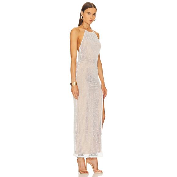 MICHAEL COSTELLO x REVOLVE Noomi Maxi Dress in Ivory Size XS - Picture 1 of 16